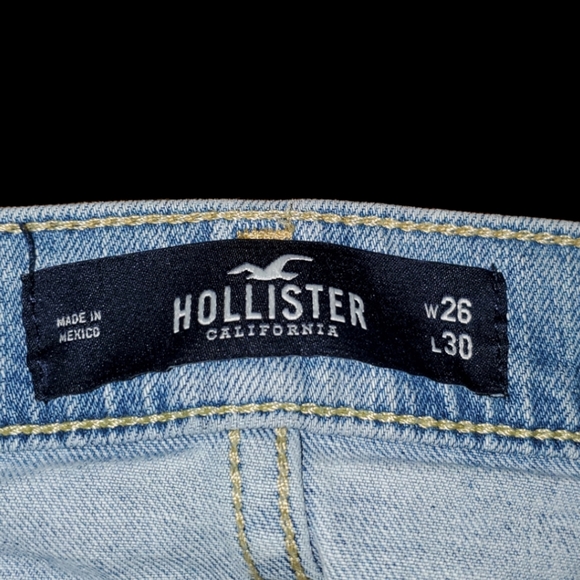 Hollister Destroyed Skinny Jeans Hollister Epic Flex Jeans Light Wash 26x30 EUC - Picture 7 of 9
